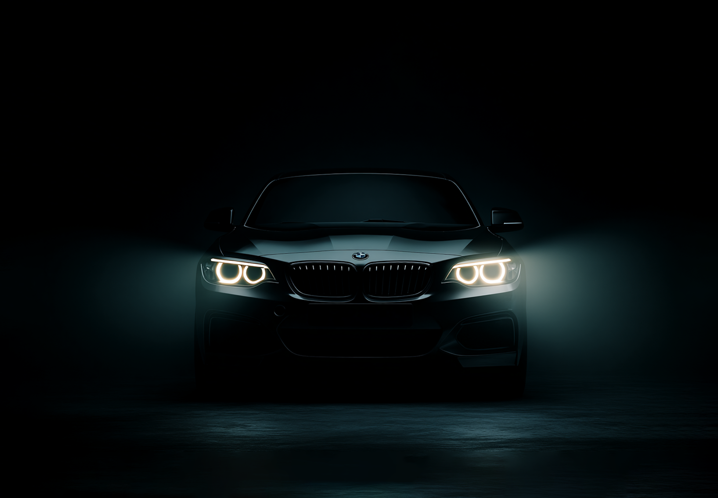 Blue BMW Sedan